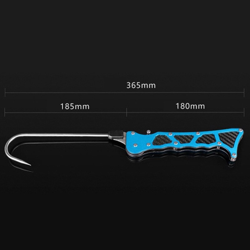 Poignée de poisson pliable en plein air Portable télescopique pêche en mer Gaff acier inoxydable lèvre lance crochet pince attirail