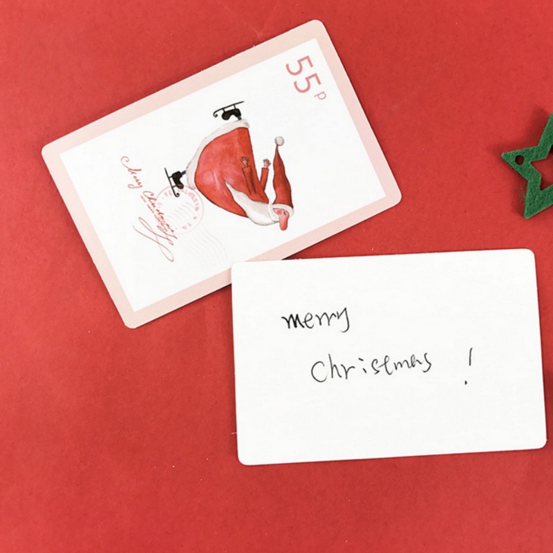 5.2*8cm 54pcs Mini Card Merry Christmas stamp cards Lucky Love valentine Christmas Party card party invitation