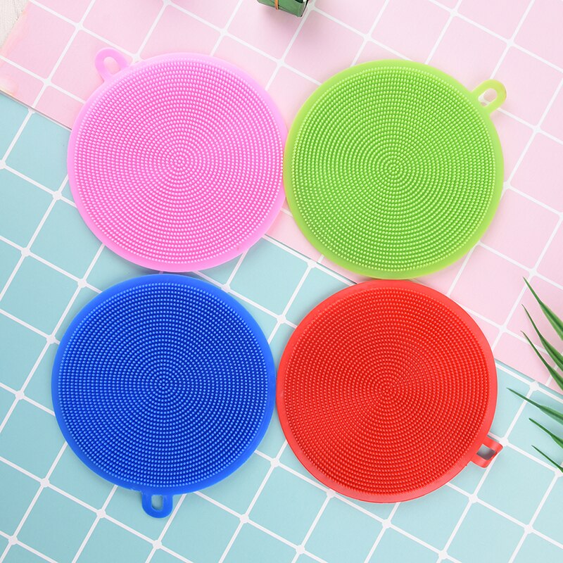 Zachte siliconen afwas kom pot pan schoonmaaksponzen schuursponsjes magische schoonmaakborstels kookgereedschap keukenaccessoires