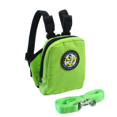 Kleurrijke Nylon Rugzak Voor Kat Hond Met Harnas Leiband Rugzak Voor Kleine Hond Multifunctionele Hond Rugzak Tas: Green / Large