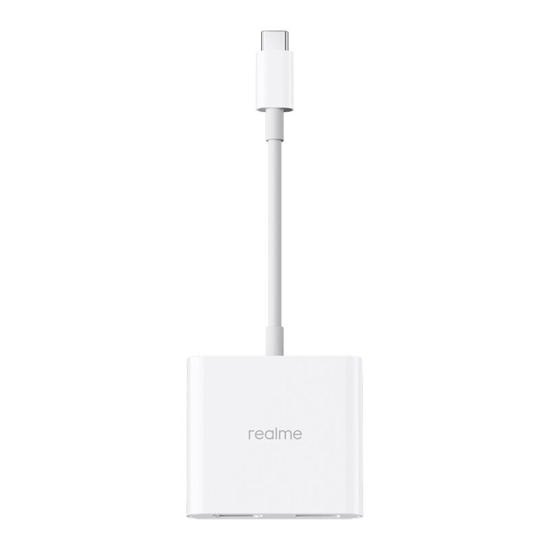 Realme Type-C Hub 4K Expansive Use USB3.2 Gen1 &amp; HDMI1.4 Dual Ports Supports Compatible with Mac OS IOS Windows Linux Android: Default Title