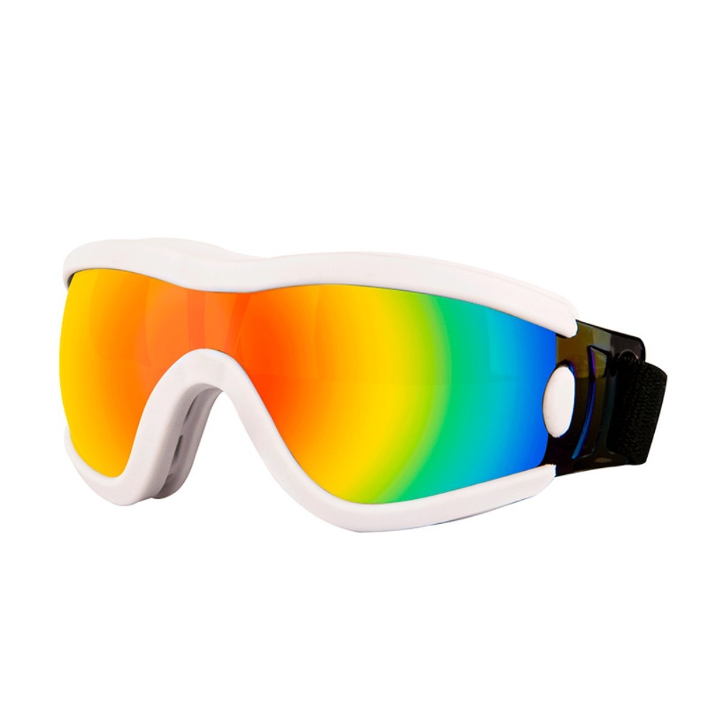 Lunettes de soleil pour chien, sangle réglable, résistantes aux UV, imperméables, coupe-vent, Anti-buée, pour animaux de compagnie, voyage: M / WHITE