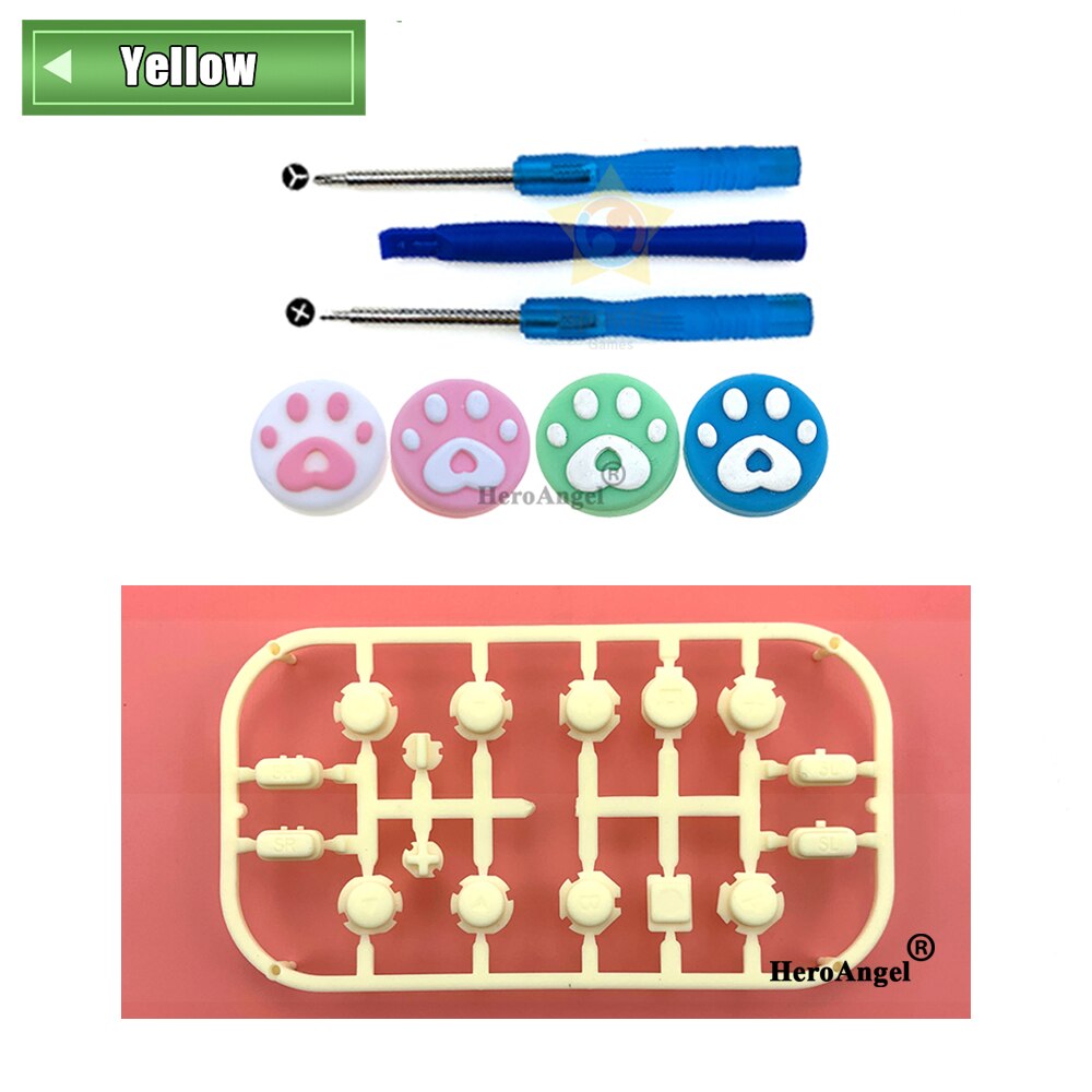 Replaceme ZL ZR L R Buttons Trigger Key Button for NS Nintendo Switch Pro Joy Con ABXY Controller Replacement Button Repair Part: Yellow button only