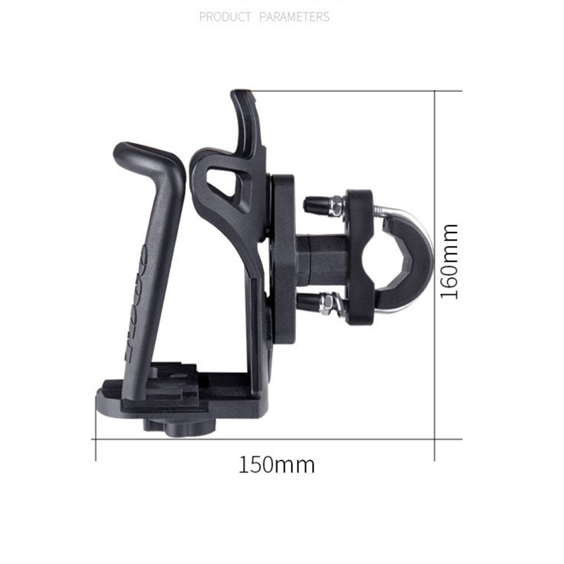 Universal Motocicleta Água Cup Holder, Bike Guiador Bottle Holder, Ajustável Nylon Drink Holder, 1 Conjunto