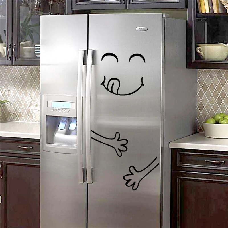 ✅køleskabsmagnet magnet køleskab sødt klistermærke køleskab glad lækkert ansigt køkken køleskab wallstickers kunst søde smiley wallstickers