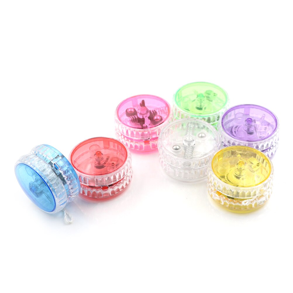 1 stk led blinkende lysende yoyo bold børnekoblingsmekanisme yo-yo legetøj til børnefest underholdning 7 farver