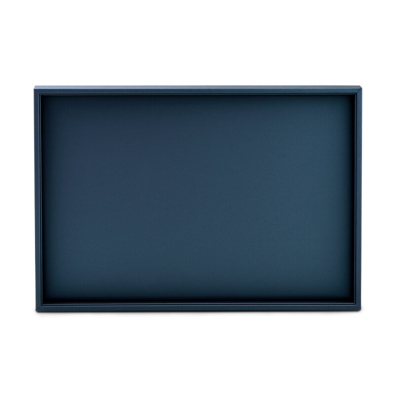 OIRLV – plateau à bijoux en cuir, 12/24 grilles, présentoir bleu pour bague, collier, Bracelet, emballage, organisateur de bijoux: P06401