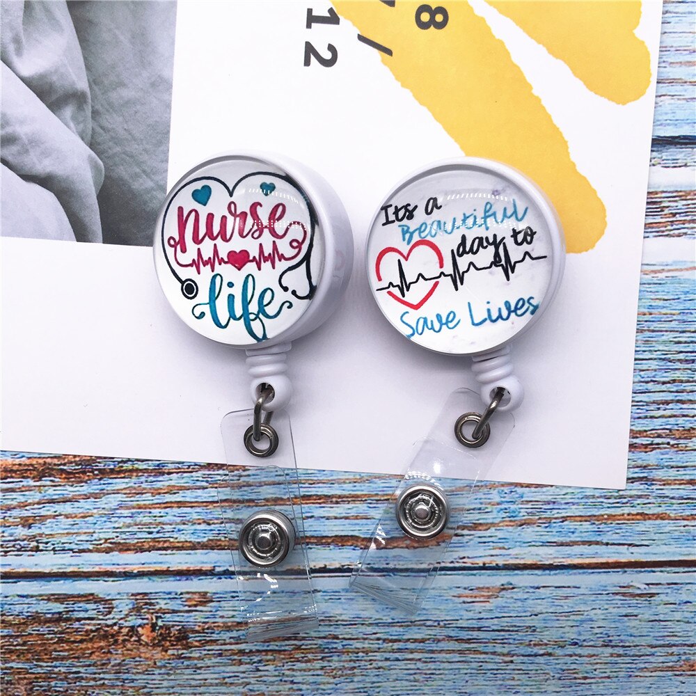 Pielęgniarka zwijany uchwyt na identyfikator kołowrotek imię i nazwisko/etui na dowód osobisty robić pielęgnacji i uczeń 24 cal przewód nylonowy