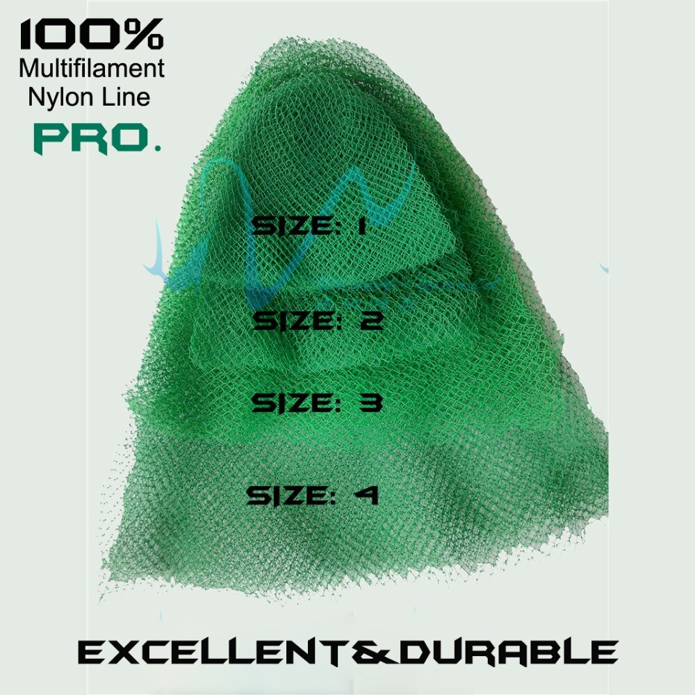 2 Pcs/set DIY Fishing Net 100% Multifilament Nylon Material Hand Net 4 size Dip Net Landing Net Accessories
