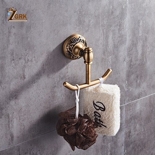 Zgrk space aluminium badeværelsesserie antik børstet håndklædering toiletpapirholder kopholder morgenkåbekrog badeværelse hardware: Gjl 05f