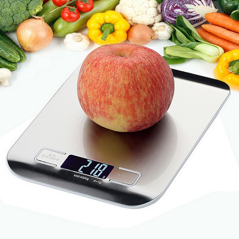 Digital Kitchen Scale 10kg Food Scale Multifunction Weight Scale Electronic Baking & Cooking Scale With LCD Display Silver