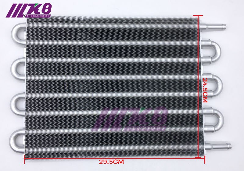 ALUMINUM REMOTE TRANSMISSION OIL COOLER /AUTO-MANUAL RADIATOR CONVERTER 8 Row UNIVERSAL