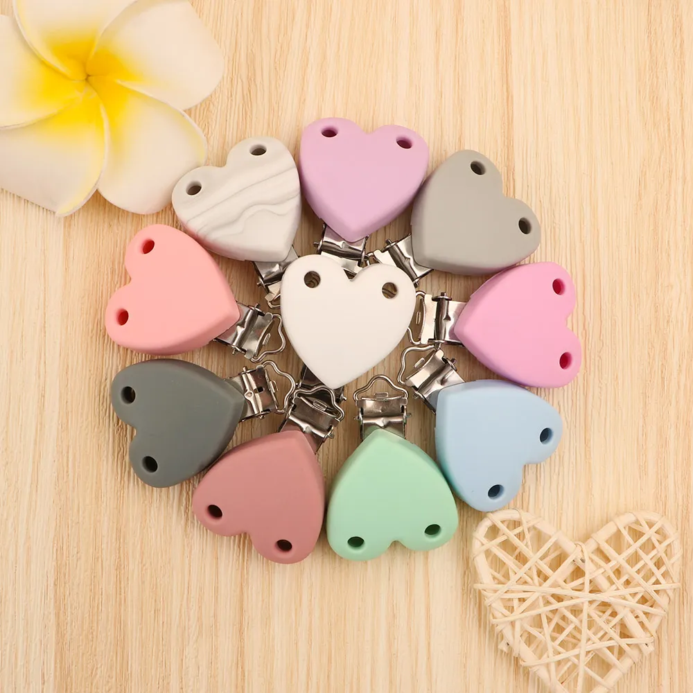 LOFCA 3Pcs/Lot Silicone Clips Round Heart Shaped Clips jewelry creation clip Tools clips for Necklace Jewelry Accessories