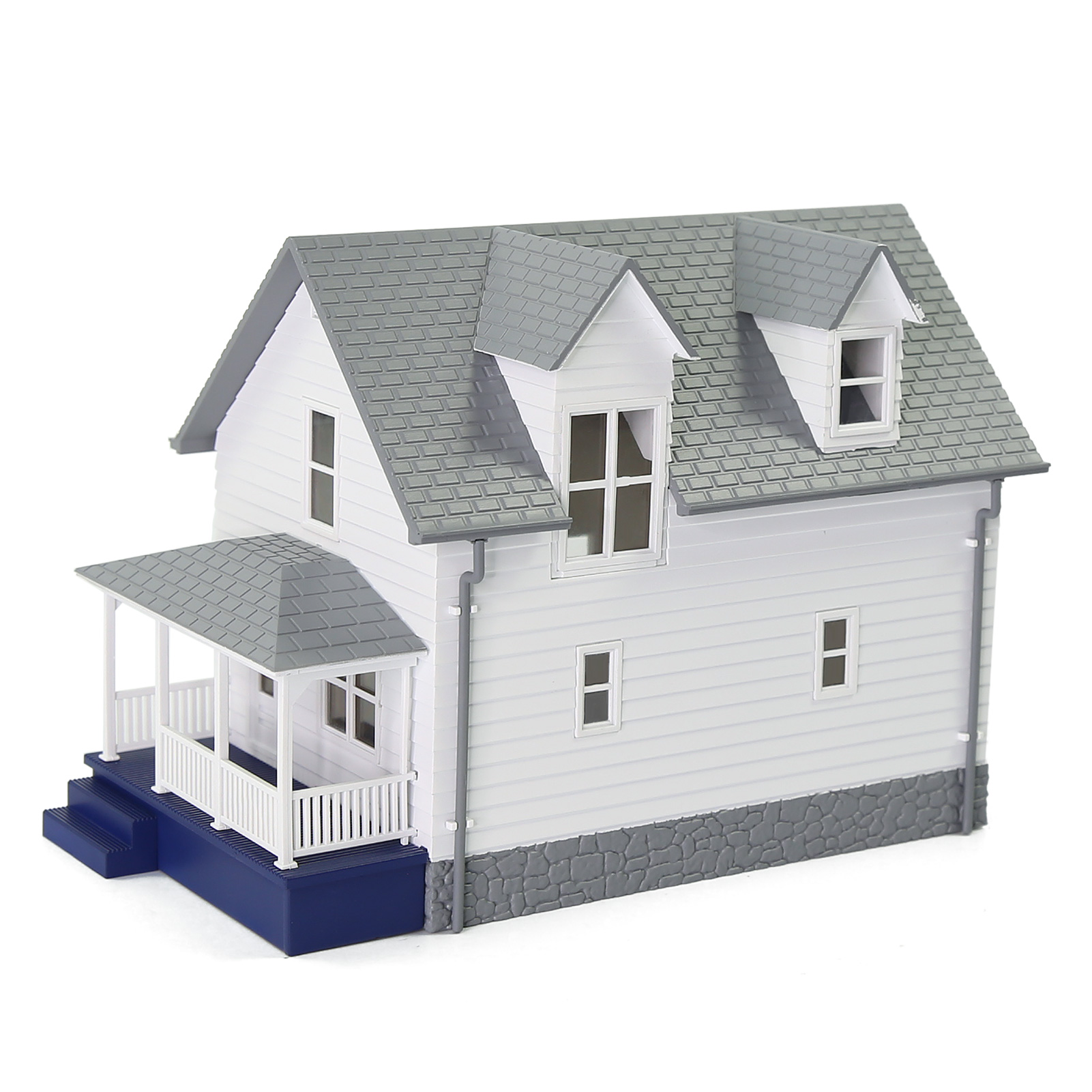 One Set N Scale 1:160 Model House Assembled Model Architectural Building Layout JZN01: White