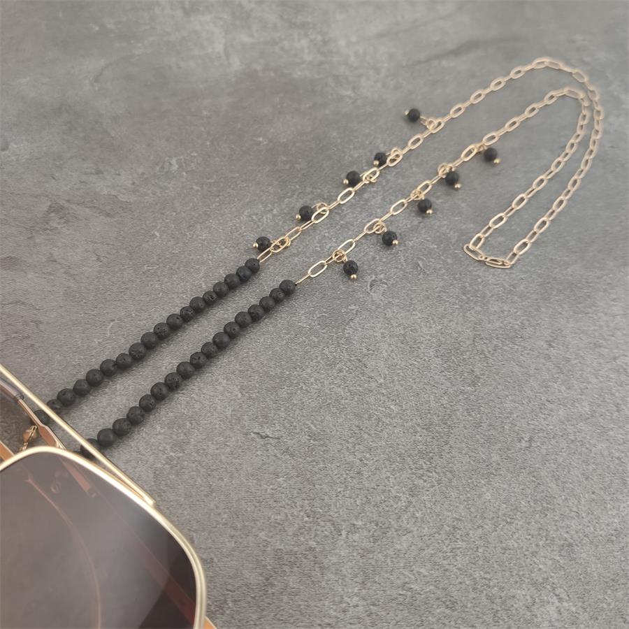 Handmade Wooden Beads Eyewears Chains Black Beaded Sunglass Eyeglass Lanyards Cord Holder Glasses Ropes For mask