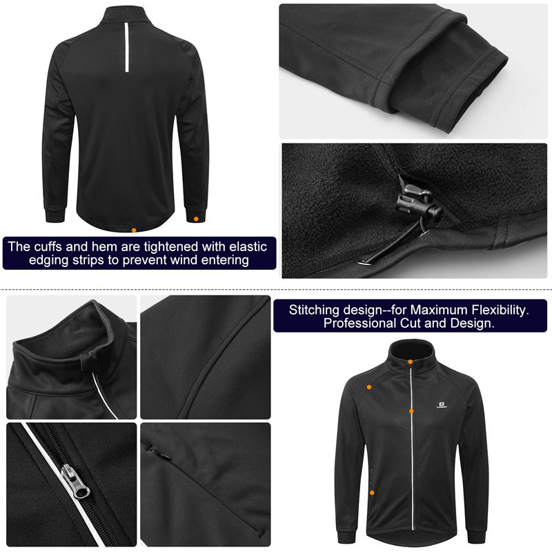 Veste de cyclisme en polaire pour hommes, vêtements de Sport, coupe-vent, thermique et , pour vtt, vélo, LM8607