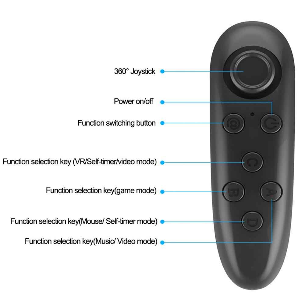 Wireless gamepad remote controller long distance vr glasses no touching 3.0 e book ergonomic for android smartphone