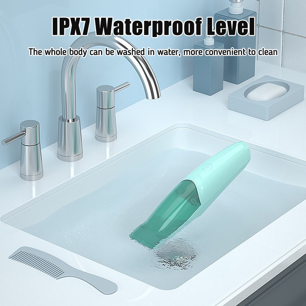 Children Electric Baby Hair Clipper Quiet Hair Trimmer Automatic Suction IPX7 Waterproof Cordless Haircut Kit with Haircut Cape