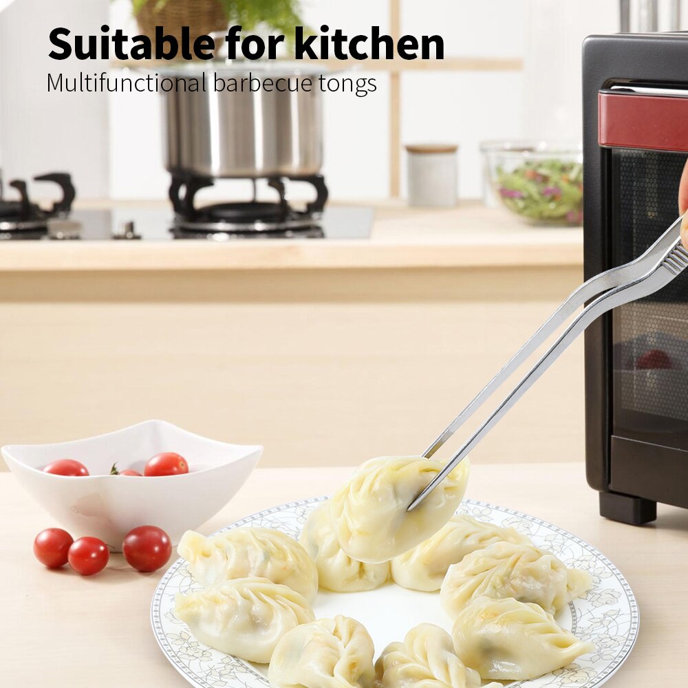 Kitchen Tongs Kitchen Utensils BBQ Tweezer Food Clip kitchen Chief Tongs Stainless Steel Portable For Picnic Barbecue Cooking