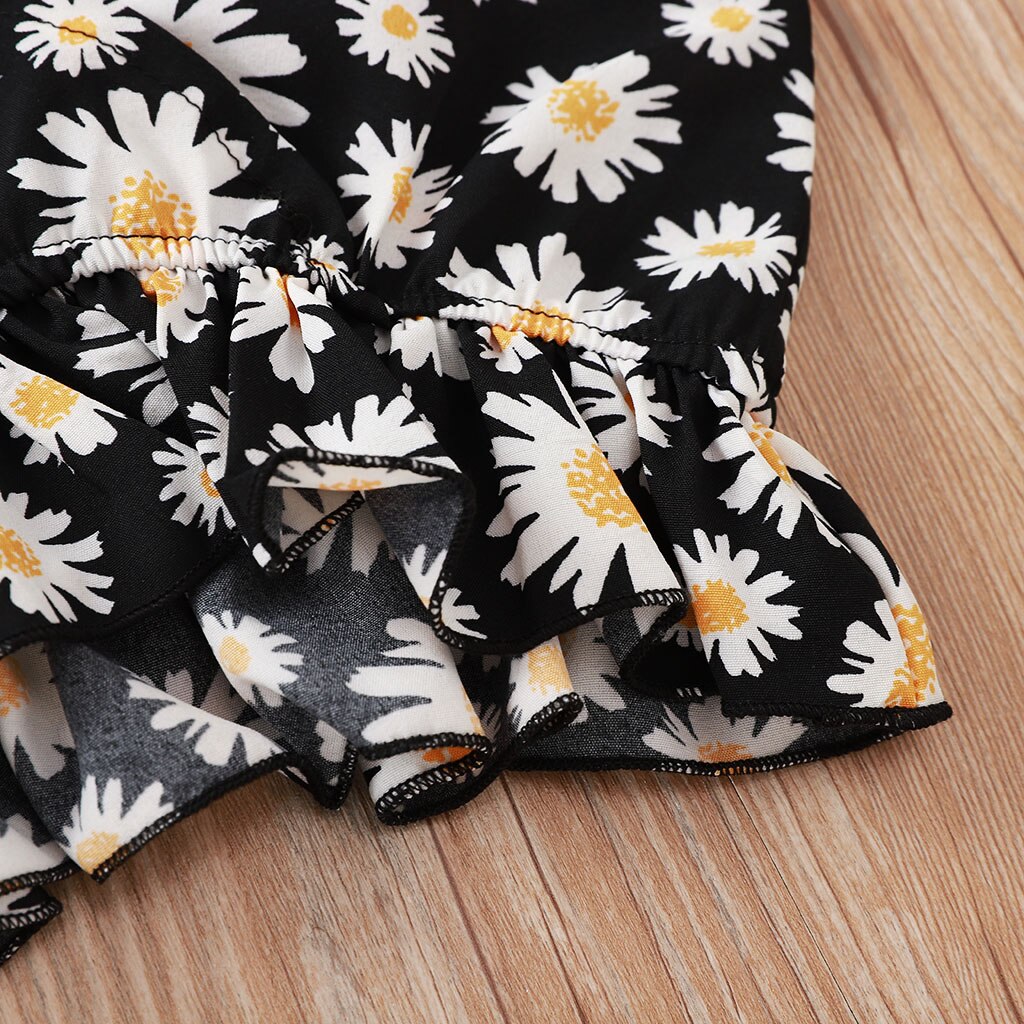 Della ragazza dei bambini set, senza maniche floreale senza spalline top e short di estate vestito vestito set 1-5Y