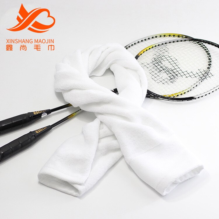 5 packs of lengthened pure cotton pure color terry sports towel gym 32*110CM sweat towel marathon yoga sports towel: A