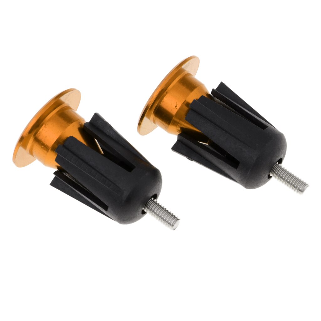 Paquete de 2 tapones para manillar de bicicleta de montaña y carretera, tapones para extremos, tapones: Yellow