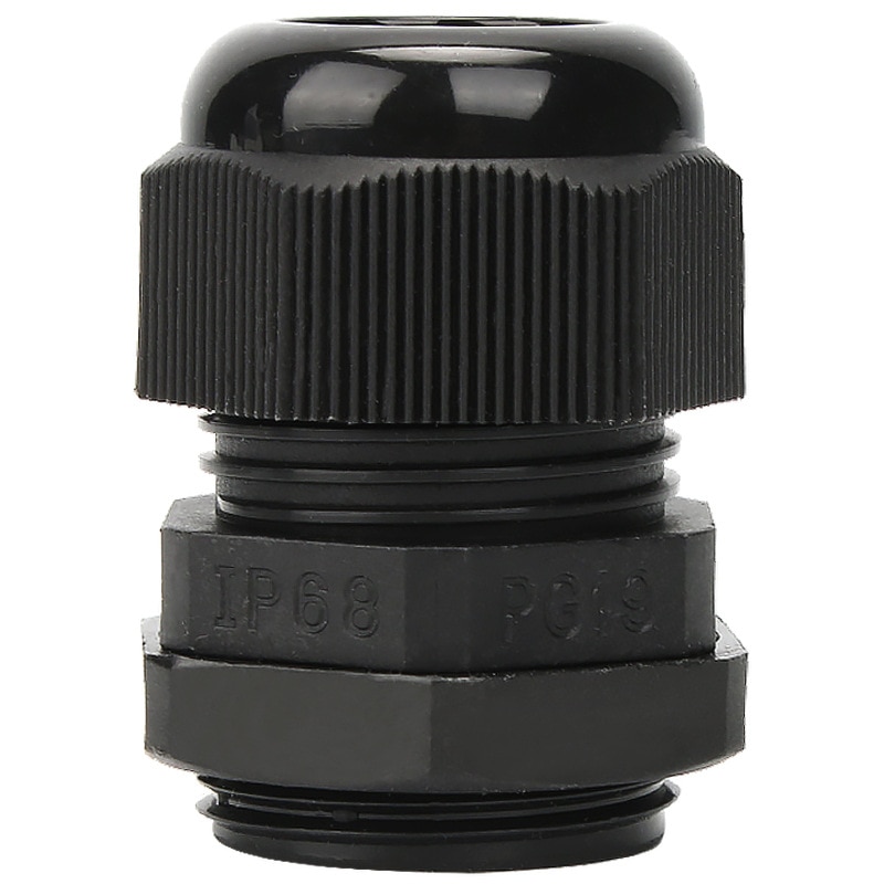 Waterproof Cable Gland 10pcs Cable entry IP68 PG7 for 3-6.5mm PG9 PG11 PG13.5 PG16 PG19/21/ White Black Nylon Plastic Connector