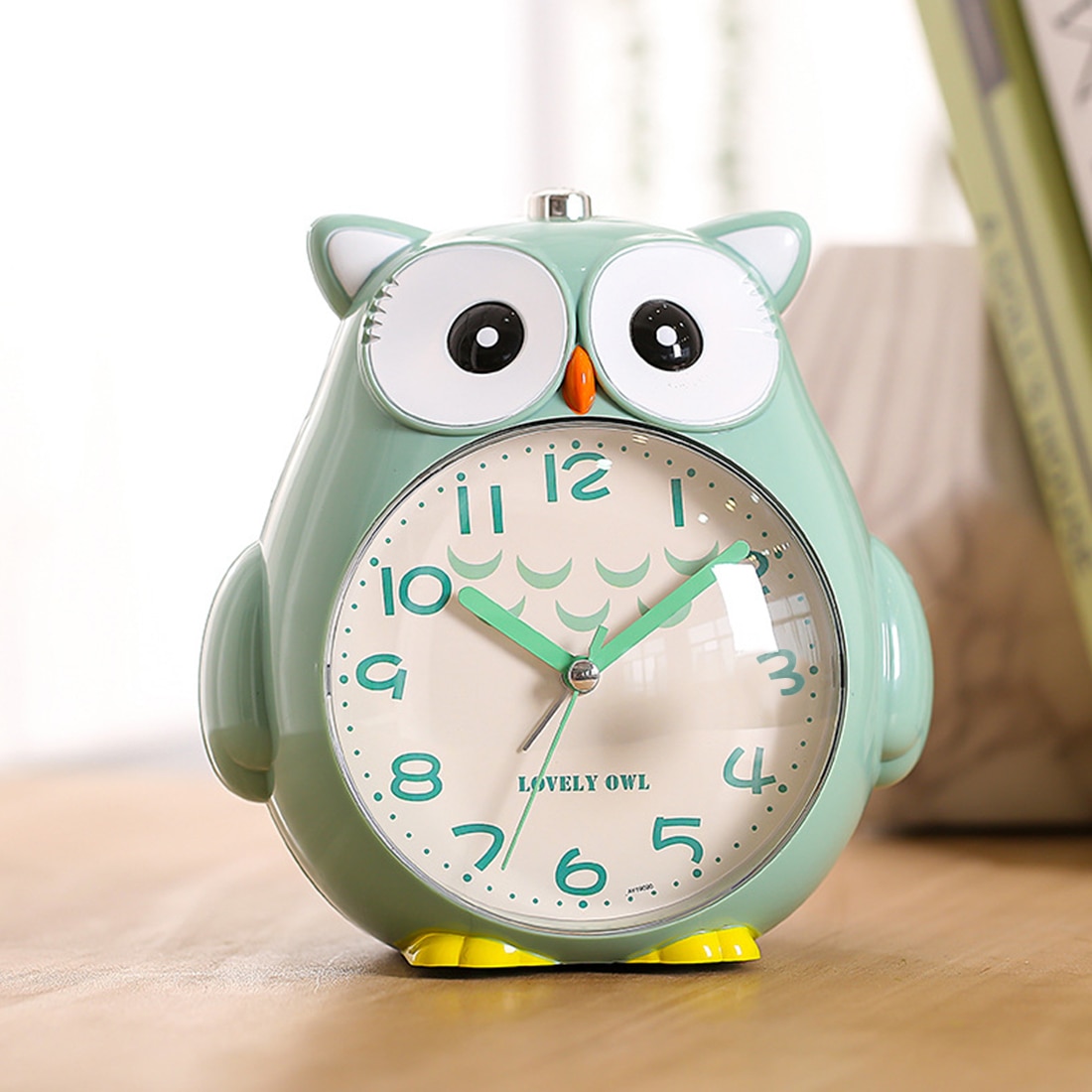 Christmas Leuke Uil Wekker Creatieve Lichtgevende Klokken Student Muziek Snooze Wekker Verjaardag Kinderkamer Decoratie: Green