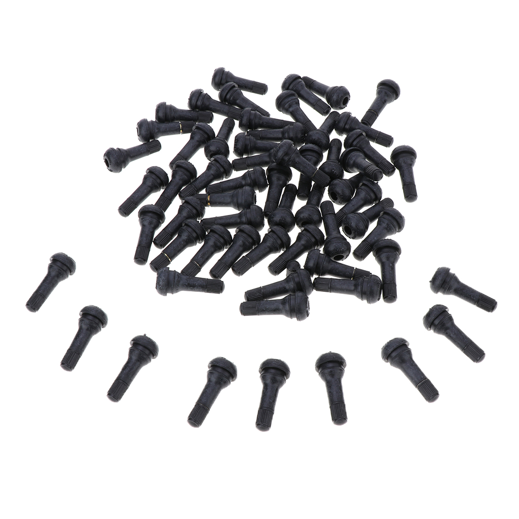 100 Stuks Van Auto Auto Voertuig Tr 413 Messing Snap-In Tire Ventiel Korte Rubber Set