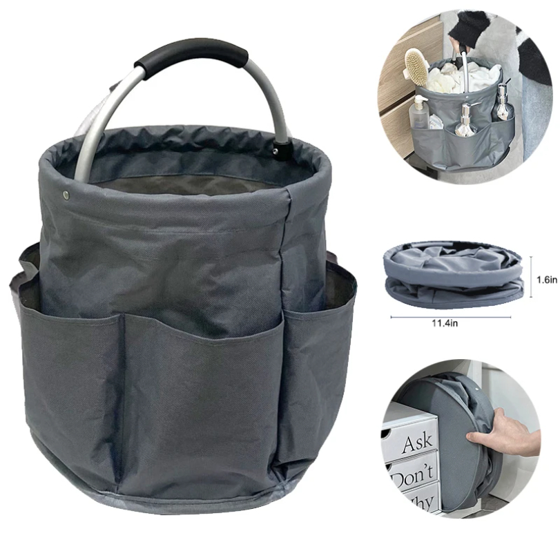 17L Grote Organizer Tas Opvouwbare Mand Picknick Tote Outdoor Reinigingscaddy met Handvat Gereedschapstas Reinigingsbenodigdheden