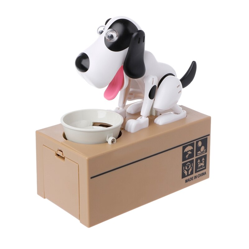 Grappige Plastic Spaarpot Mini Elektrische Robot Realistische Hond Creatieve Supplies Kids Verlichten Verveling D5QA: BW