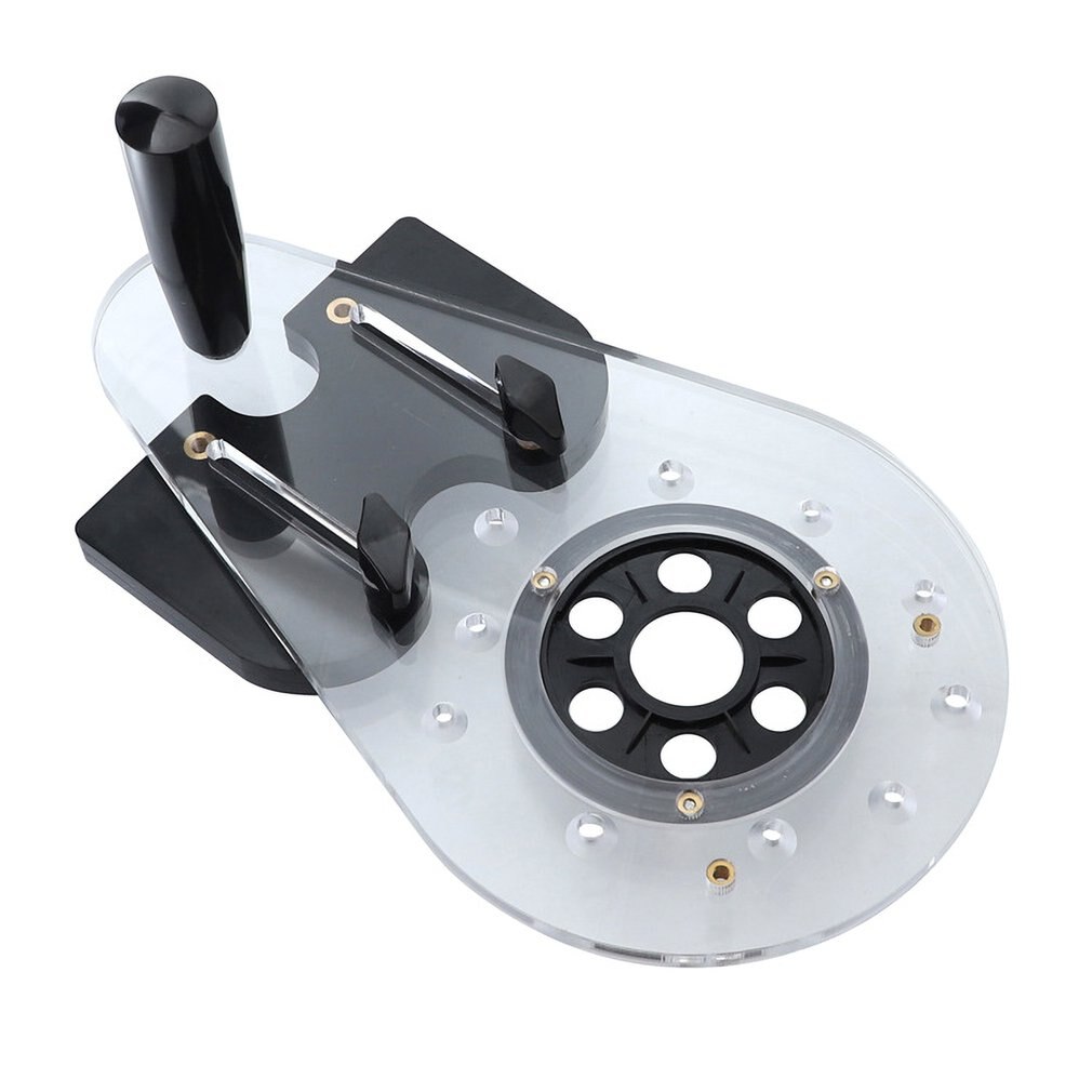 Universele Houtbewerking Frezen Basis Elektrische Graveren Trimmen Machine Flip Boord Bodemplaat Steken Trimmen Gat Locator