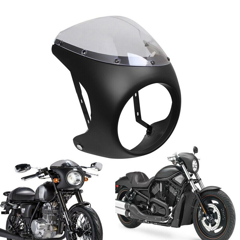 Universele Motorcycle Cafe Racer 7Inch Koplamp Stuur Kuip Voorruit Kits Voor Sportster Bobber Touring