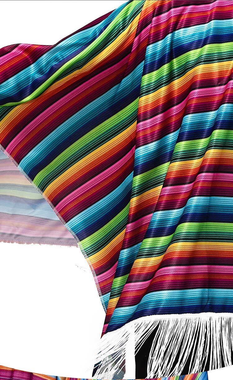 | Adult Mexican Cloak Woman & Man Mexican Costume Sea Role Playing Halloween Party Costume