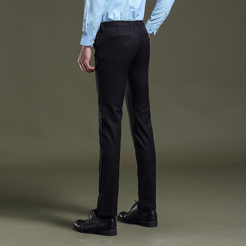 pantalones de vestir para hombre, pantalones formales, ajustados, para boda, para hombre, pantalones de traje negros, pantalones casuales de negocios para hombre, pantalones de vestir de Perfume Masculino