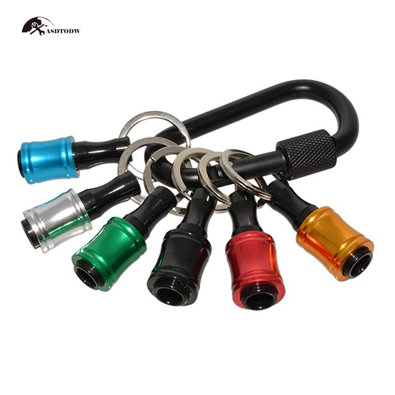 5/6/10PCS 1/4inch Hex Shank Screwdriver Bits Holder Extension Bar Keychain Screw Adapter Drill Change Hand-held Screwdrivers: 6pcs