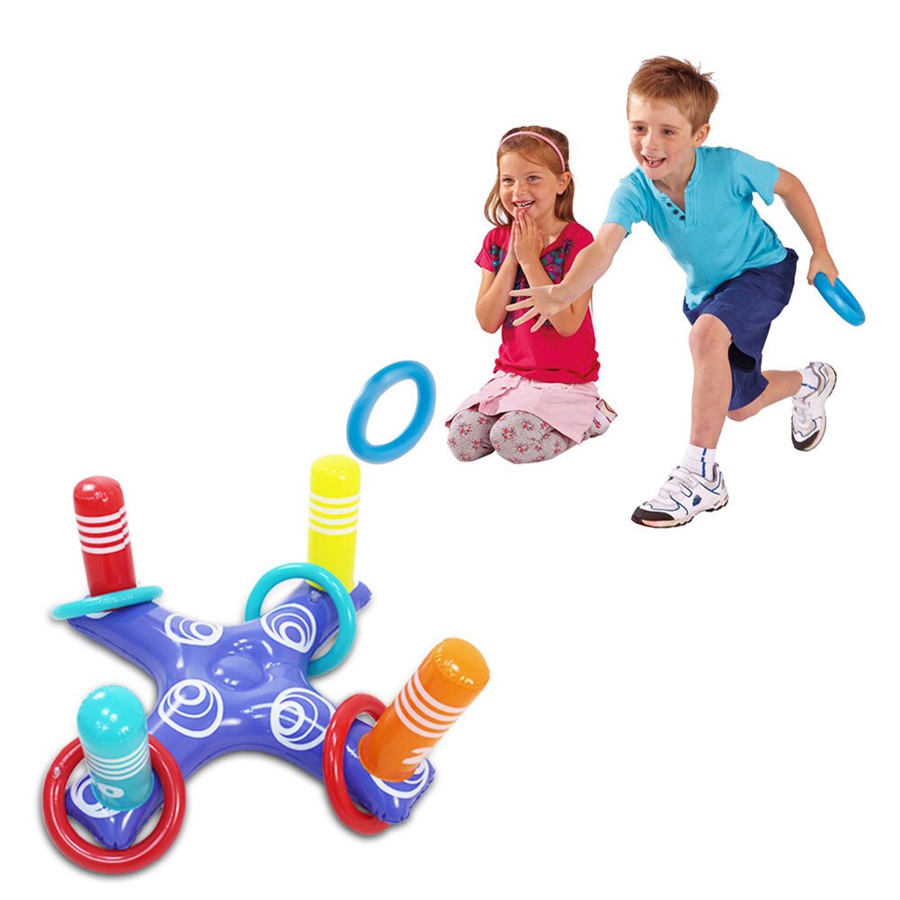 Kids Outdoor Zwembad Strand Opblaasbare Ring Gooien Beentje Opblaasbare Ring Toss Pool Game Toy Fun Zomer Water Speelgoed