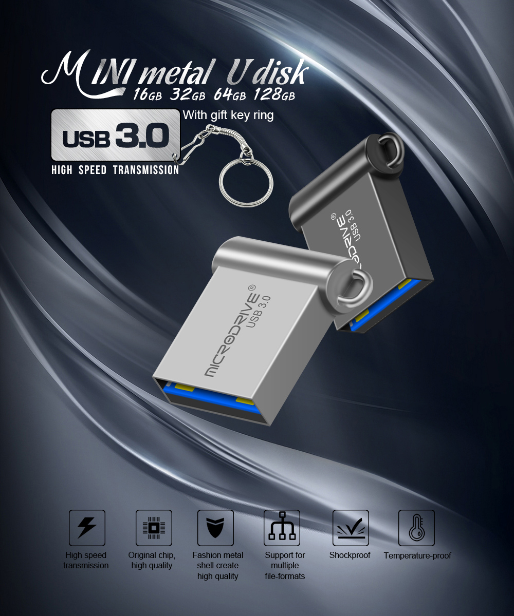 Usb 3.0 Mini Metalen Flash Drive Hoge Snelheid 8Gb 16Gb 32Gb 64Gb Pen Drive USB3.0 Geheugen stick Key 128Gb 256Gb 512Gb U Disk Pendrive