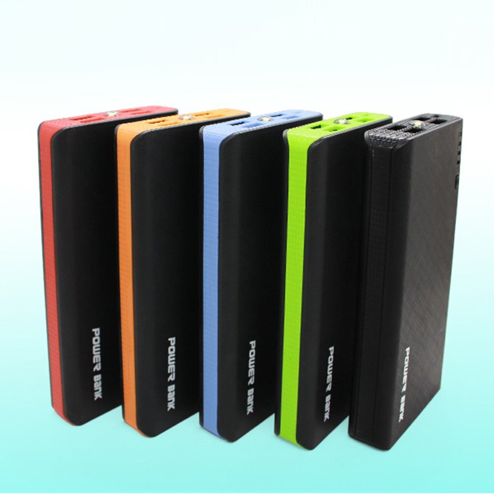 Diy kit de energia móvel 4 portas usb 5v 2a caixa de carregador de energia móvel caixa de armazenamento caixa de bateria diy 6 18650 fonte de alimentação da bateria
