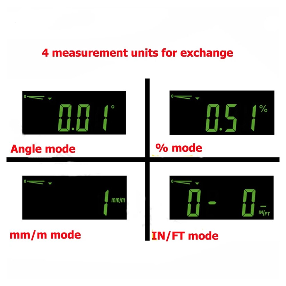 High-precision Waterproof LCD Magnetic Digital Protractor Inclinometer Electronic Level Box Gauge Angle Meter Finder Tools