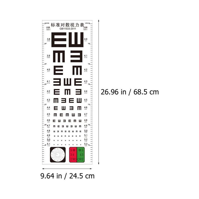 Eye Chart Standard Visual Testing Chart With Height Measure Eye Exam Standard Logarithmic Visual Acuity Chart Of Measured Height