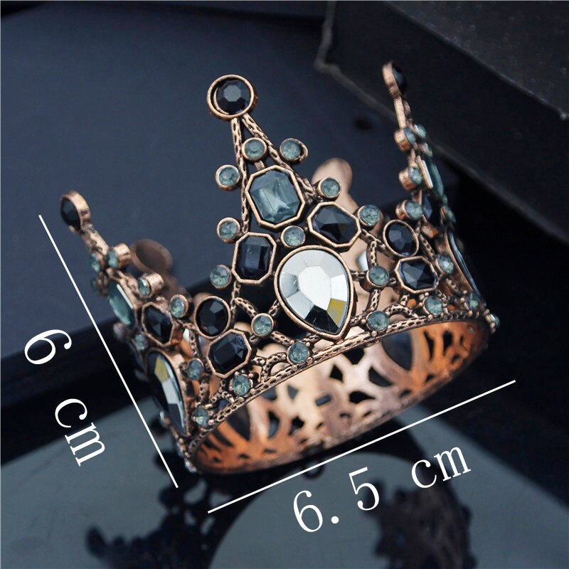 Small Metal Crown for Boys Girls Baby Birthday Prom Tiaras Pearls Hair Jewelry Baby Cake Ornaments Head Accessories: 06