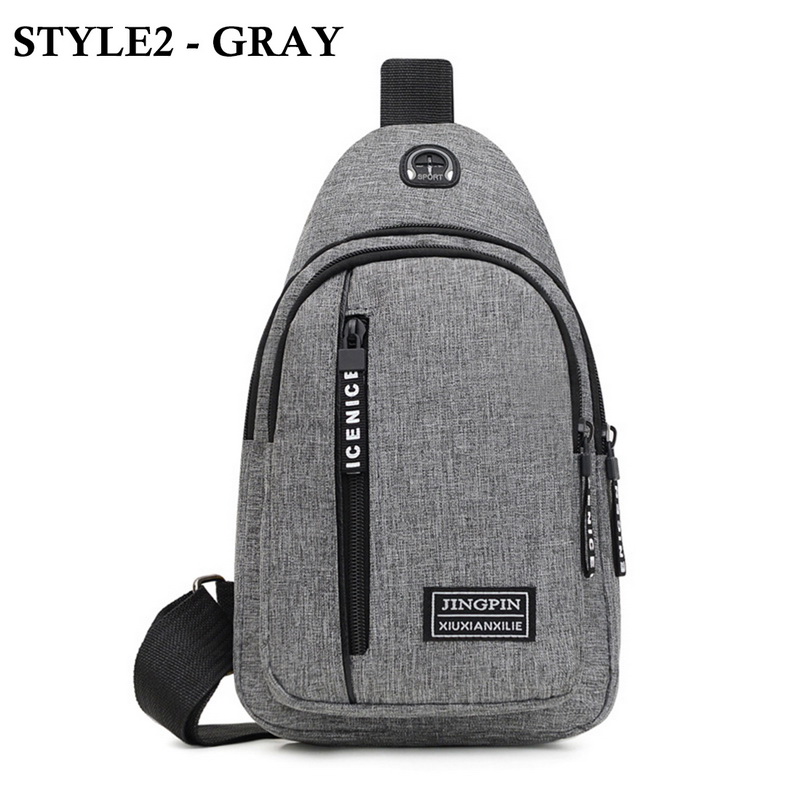 Homemari Men Bags With USB Charging Crossbody Bags Chest Bag Messenger Travel Bags Outdoor Sport Daily Picnic Shoulder Bags Boy: B-5