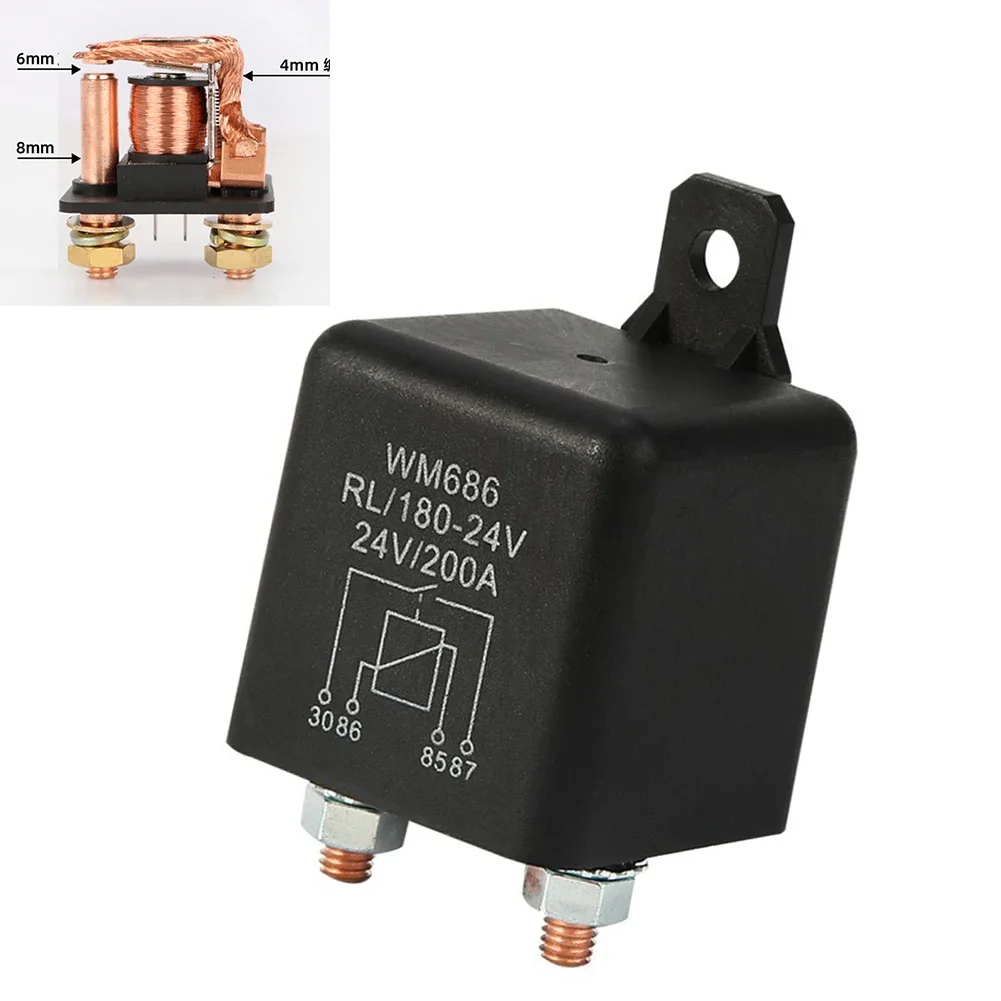 4Stift 200A 24V Dual Batterie Isolator Relais Anfang Ein/Aus Auto Batterie Separator Koppler Netzschalter Trennrelais WM686 M6