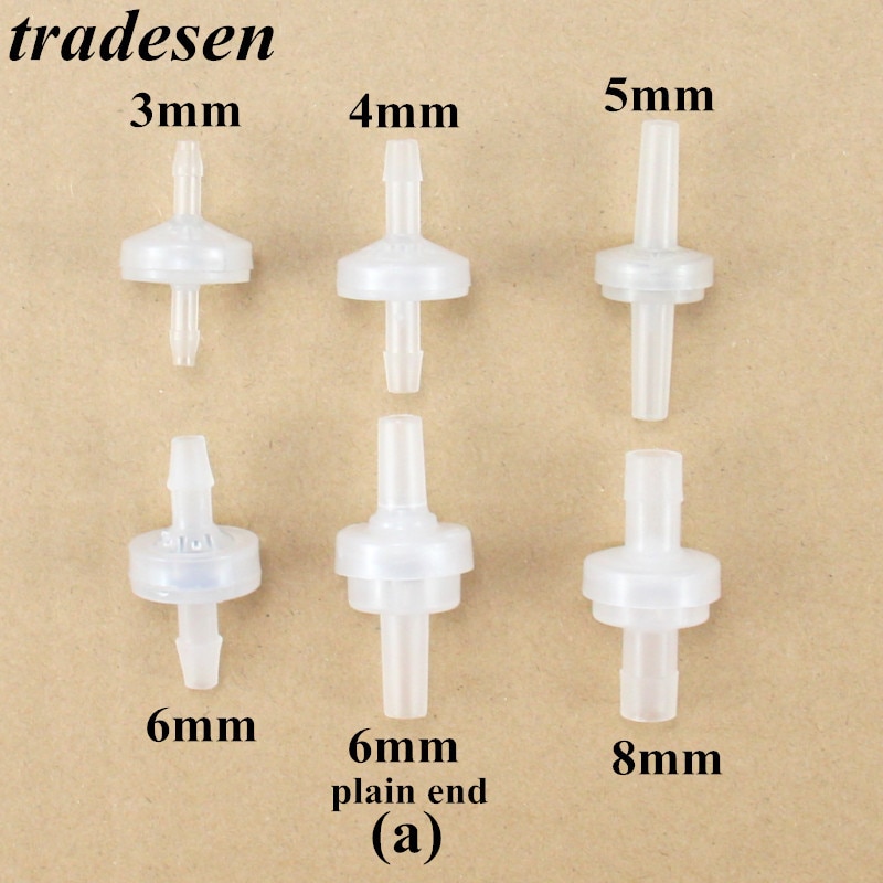 1 stk ydre dia .3 4/5/6 /8 mm envejsventil pp plastik kontraventil slange pagode kontraventil gas luft flydende vand væske ventil