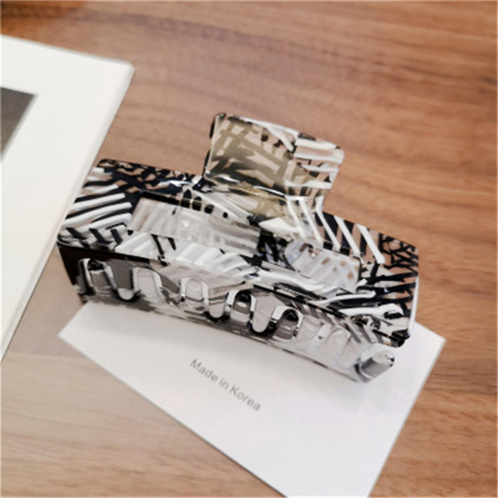 Acetaat vel koreaanse net rode retro haaraccessoires meisje grijpende clip grote eenvoudige temperament haarklem: 4