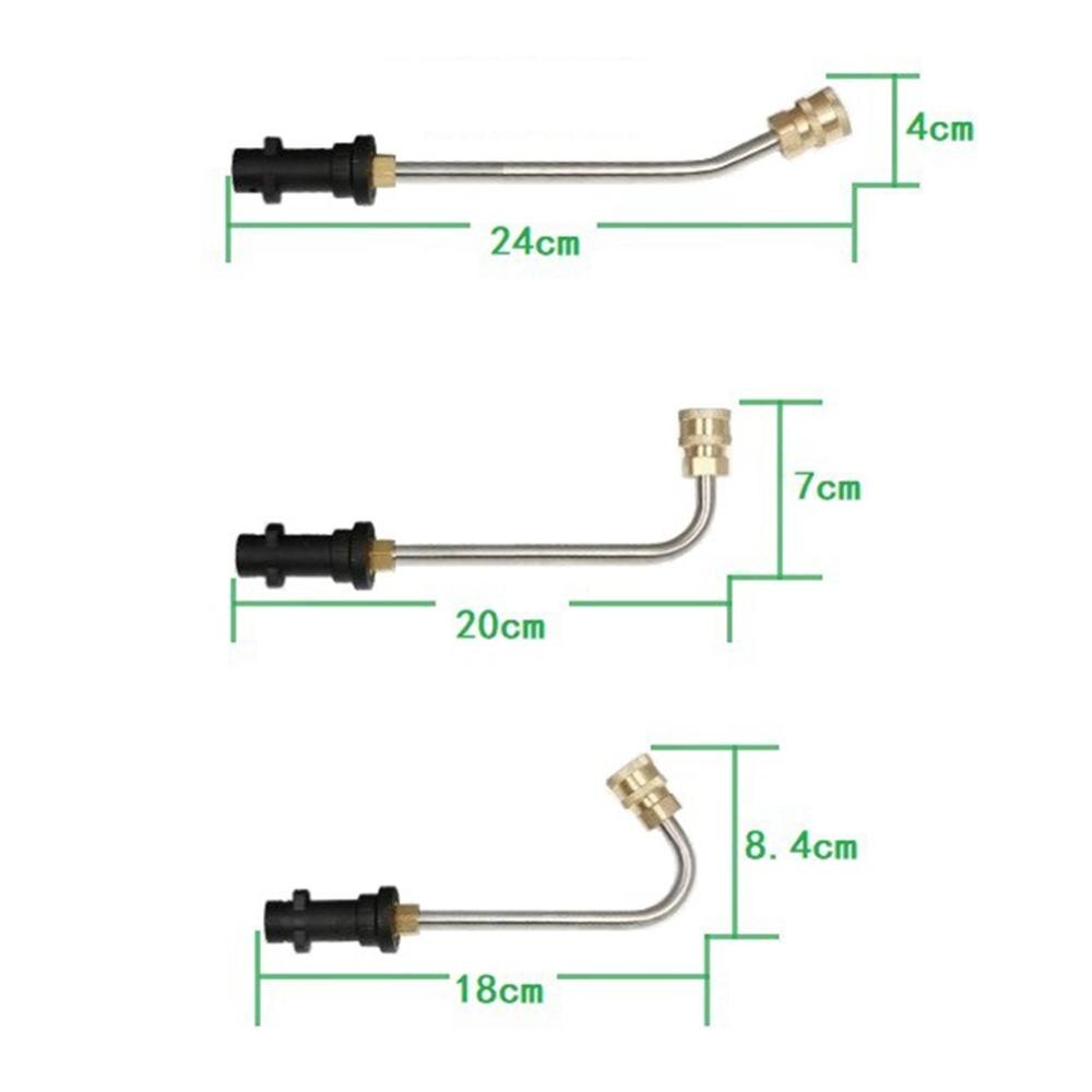 Stainless Steel 1/4 Quick Connect Wand Lance Spray Gun Extension for Karcher K2-K7 4000psi High Pressure Washer