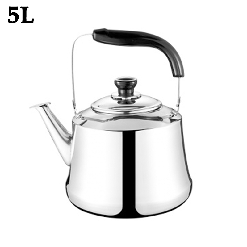Thick Stainless Steel Household Kettle Gas-fired Induction Cooker Water Boiling Automatic Whistle Camping Portable Open Kettle: B