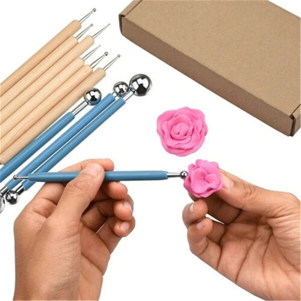 14pcs Ball Stylus Dotting Tools Set for Embossing Pattern Clay Pottery Ceramics Flower Carving Sculpting Modeling SGA998