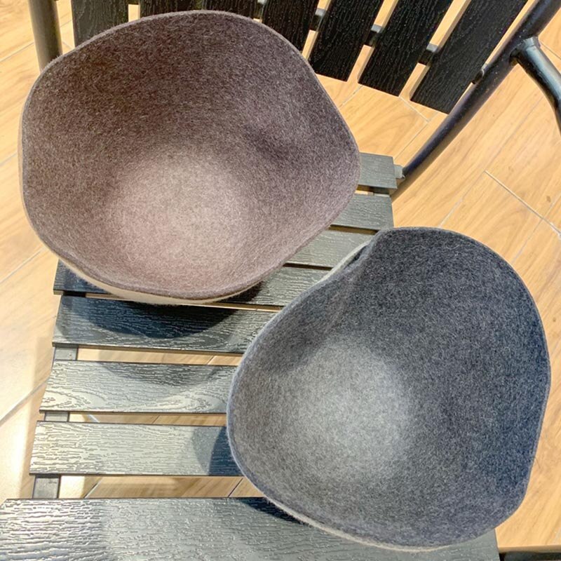 Jednolity kolor Slouchy ciepłe czapki damskie 100% wełna schludny rondo czapka zimowa czapka filcowa stożek kaptur modniarstwo Fascinators blok baza